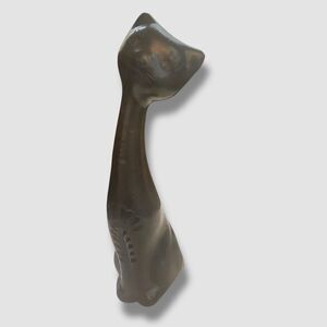 Vintage MCM Very Tall Long Neck Cat Color Black Mexico